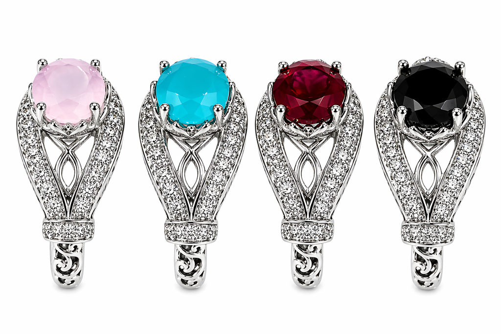Vintage Elegance Gemstone Ring - Adjustable