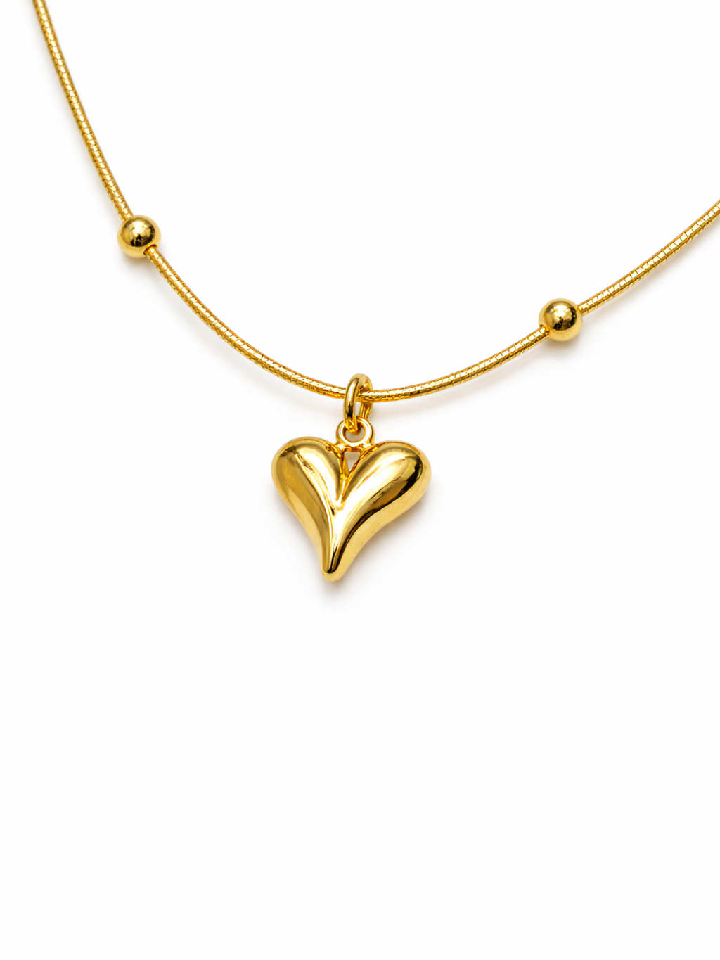 Gold Heart Pendant Necklace