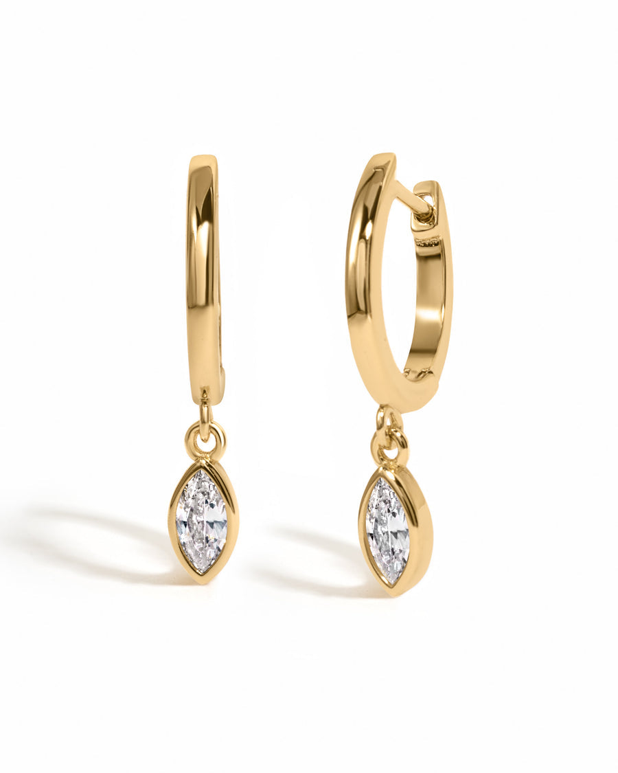 Bezel Drop Huggies for Women