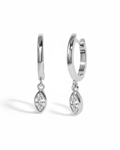 Bezel Drop Huggies for Women